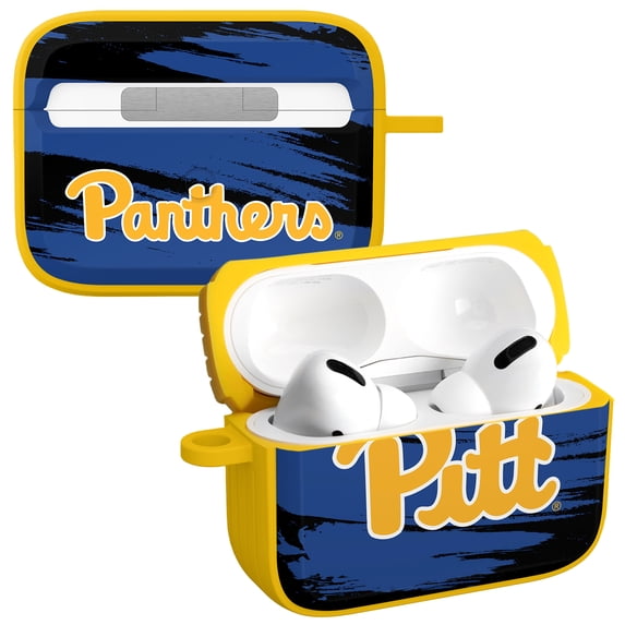 Pittsburgh Panthers Paint Stripe HDX Case Cover Compatible with Apple AirPods Pro 1 & 2 by Affinity Bands