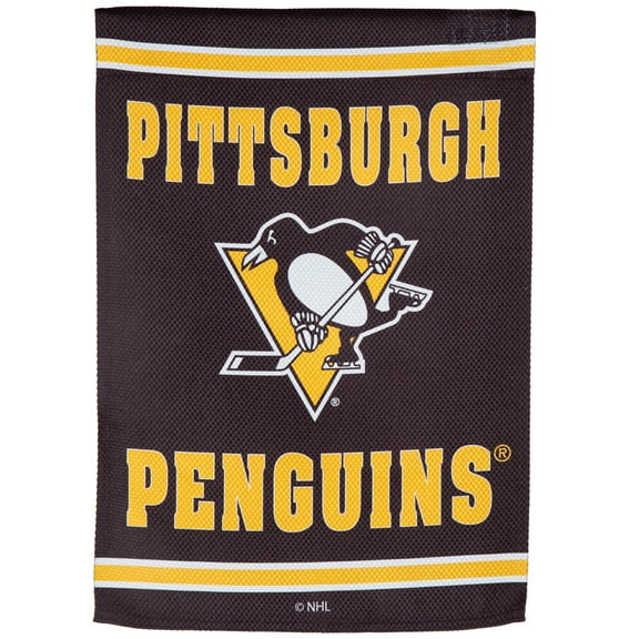 Pittsburgh Penguins 28" x 44" Double-Sided Embossed Suede House Flag