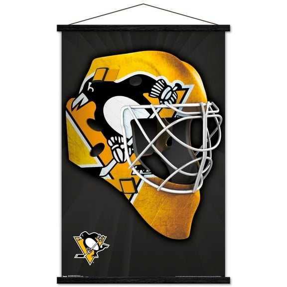 Pittsburgh Penguins 35.75'' x 24.25'' Hanging Framed Helmet Poster