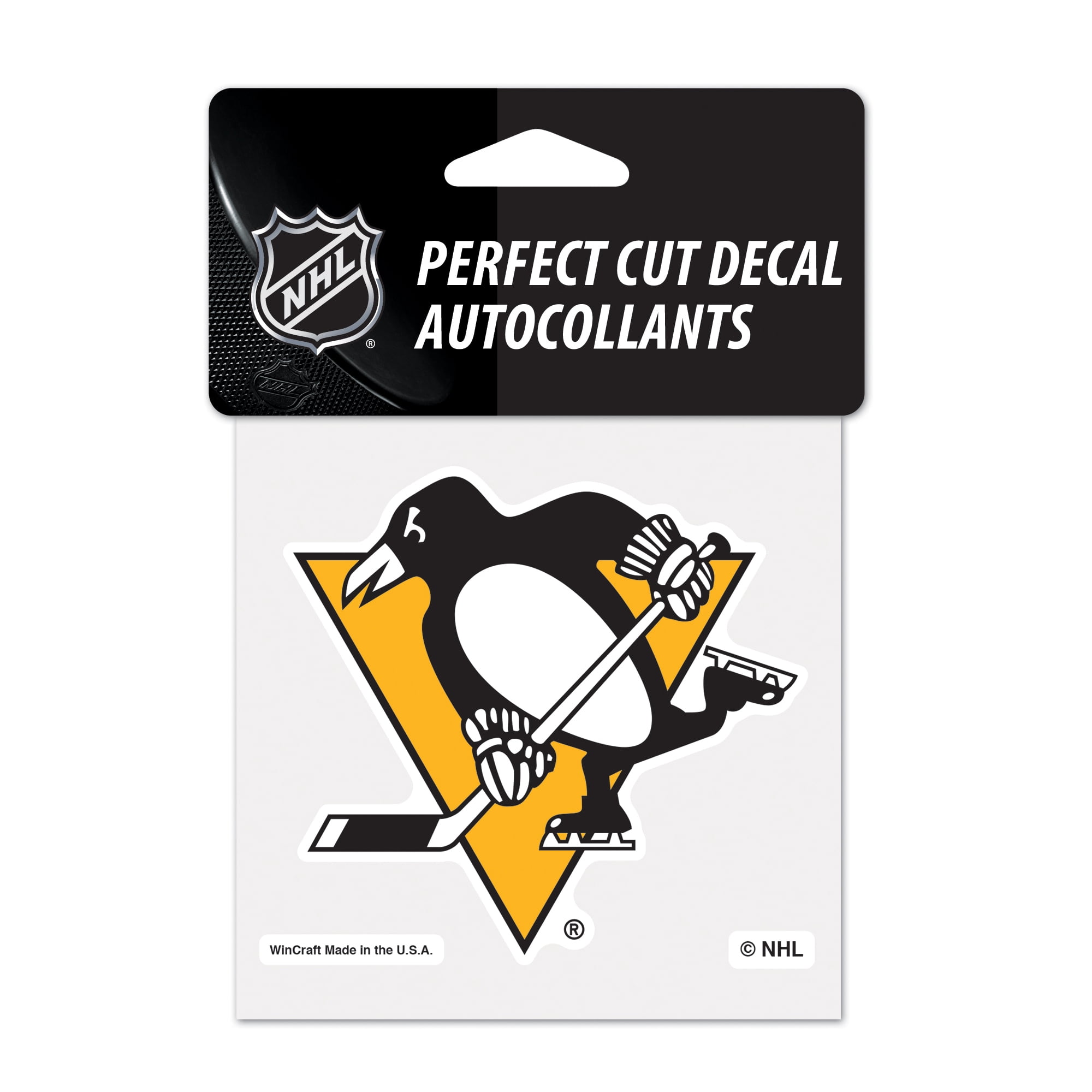 Pittsburgh Penguins Decal 4x4 Perfect Cut Color