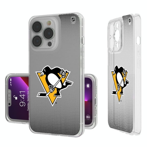 Pittsburgh Penguins Linen Logo iPhone Clear Case