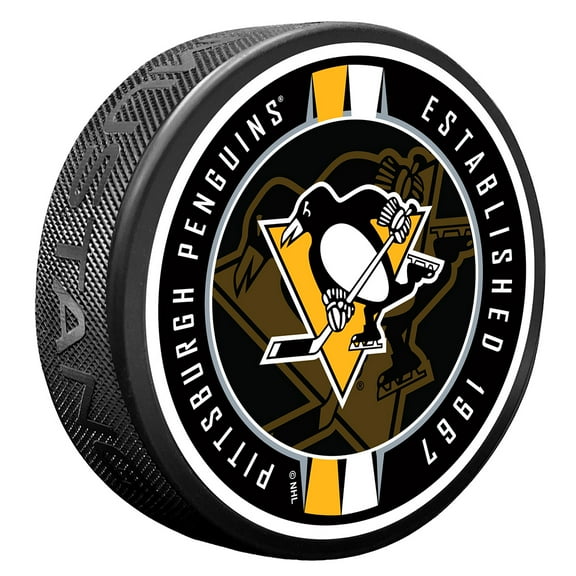 Pittsburgh Penguins Ribbon Hockey Puck