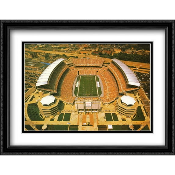 Pittsburgh, Pennsylvania, Heinz Field 2x Matted 32x26 Large Black Ornate Framed Art Print by Mike Smith