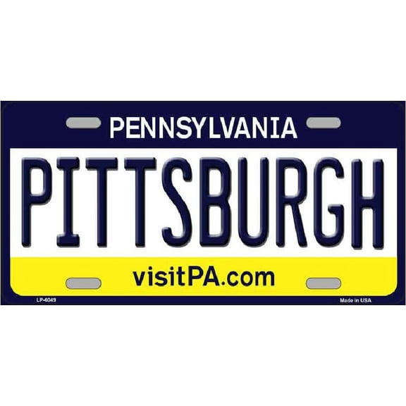 Pittsburgh Pennsylvania State Metal Vanity License Plate Smart Blonde LP-6049