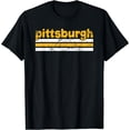 thumbnail image 1 of Pittsburgh Pennsylvania Three Stripe Vintage Weathered T-Shirt, 1 of 4