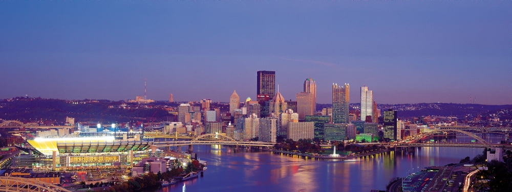 Pittsburgh Pennsylvania USA Canvas Art - Panoramic Images (36 x 12)