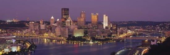 Pittsburgh Pennsylvania USA Canvas Art - Panoramic Images (36 x 12)