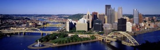 Pittsburgh Pennsylvania USA Canvas Art - Panoramic Images (36 x 12)
