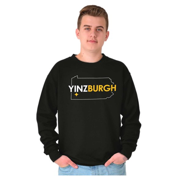 Pittsburgh Pennsylvania Yinzburgh Sweatshirt for Men or Women Brisco Brands L