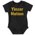 thumbnail image 1 of Pittsburgh Pennsylvania Yinzer Nation Romper Boys or Girls Infant Baby Brisco Brands NB, 1 of 6