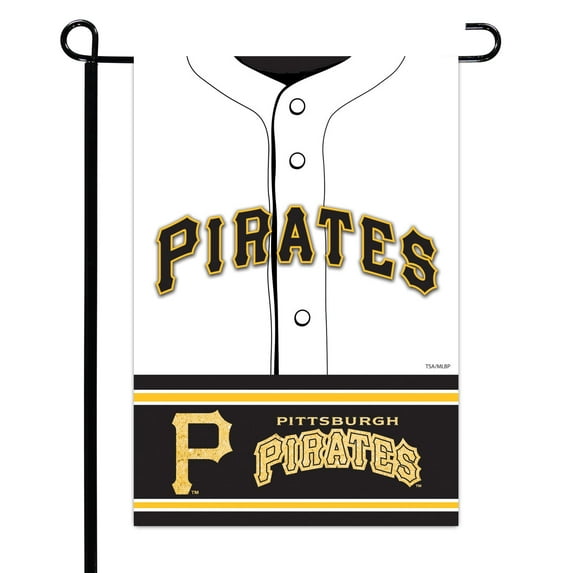 Pittsburgh Pirates 2 Sided Suede Foil Garden Flag