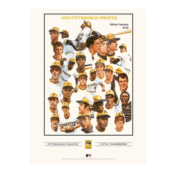 Pittsburgh Pirates 12" x 16" 1973 Program Cover Art Print