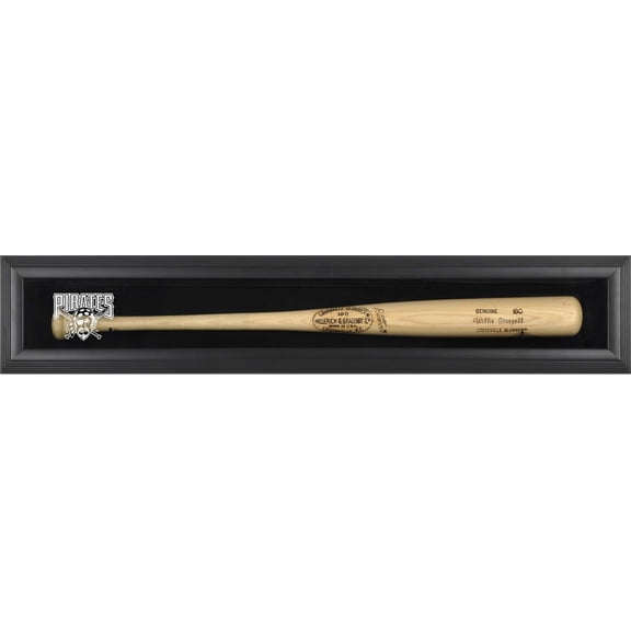 Pittsburgh Pirates Logo Black Framed Single Bat Display Case