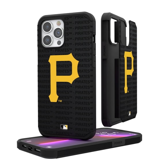 Pittsburgh Pirates iPhone Text Backdrop Rugged Case