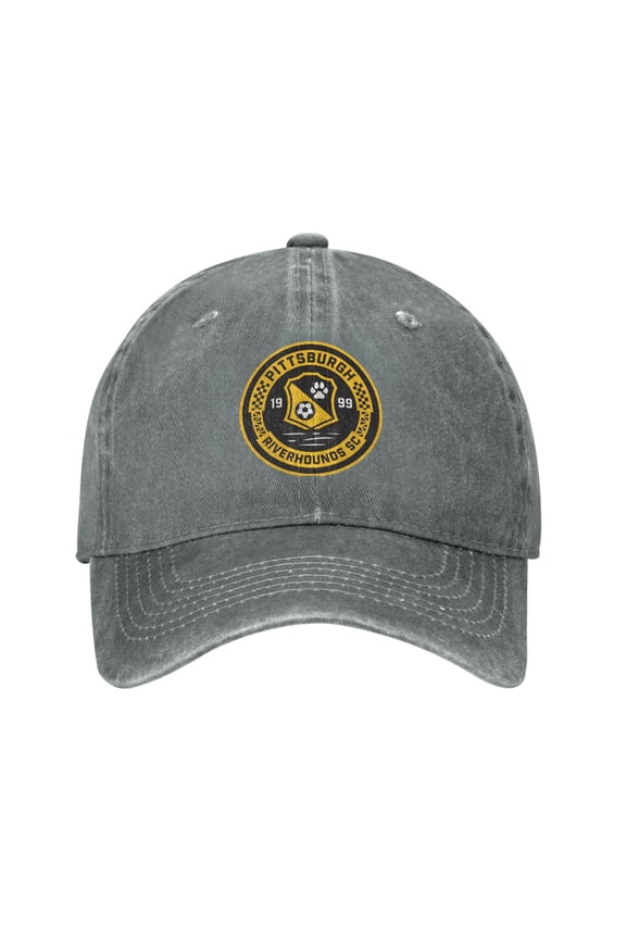 Pittsburgh Riverhounds Sc Hat Washed Cotton Baseball Cap For Outdoor, Travel & Daily Use