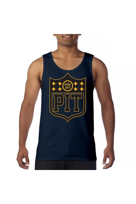 Pittsburgh Shield Men's Tank Top Game Day Fantasy Football Fan Steel City