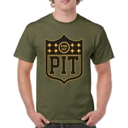 Pittsburgh Shield T-shirt Game Day Fantasy Football Fan Steel City Mens Tee