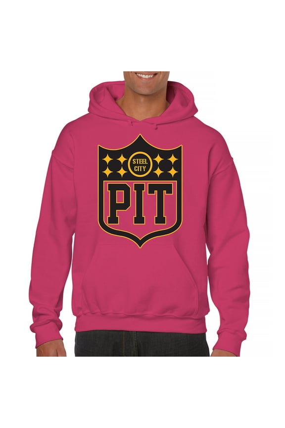 Pittsburgh Shield Unisex Hoodie Game Day Fantasy Football Fan Steel City