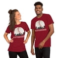 thumbnail image 1 of Pittsburgh Skyline Baseball Graphic T-Shirt, Vintage Sports City Tee (Cardinal, L), 1 of 1