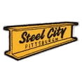thumbnail image 1 of Pittsburgh Steel City Beam Embroidered Iron On Patch, 1 of 2