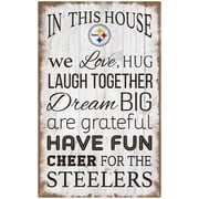 Pittsburgh Steelers 11 x 19 Team In This House Logo Sign