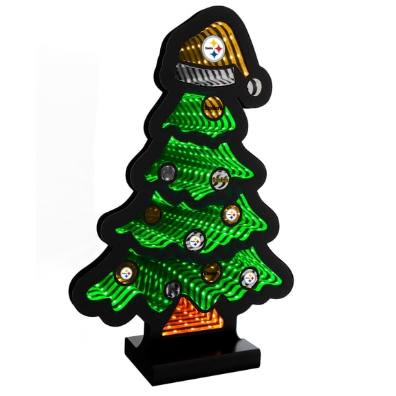 Pittsburgh Steelers 12" Christmas Tree LED Infinity Light