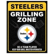 Pittsburgh Steelers 13" x 20" Grill Zone Metal Sign