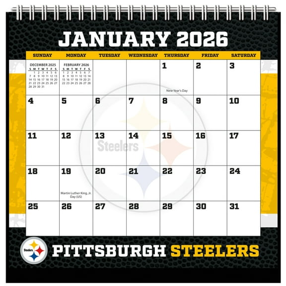 Pittsburgh Steelers 2026 Easel Desk Calendar, (Paperback)