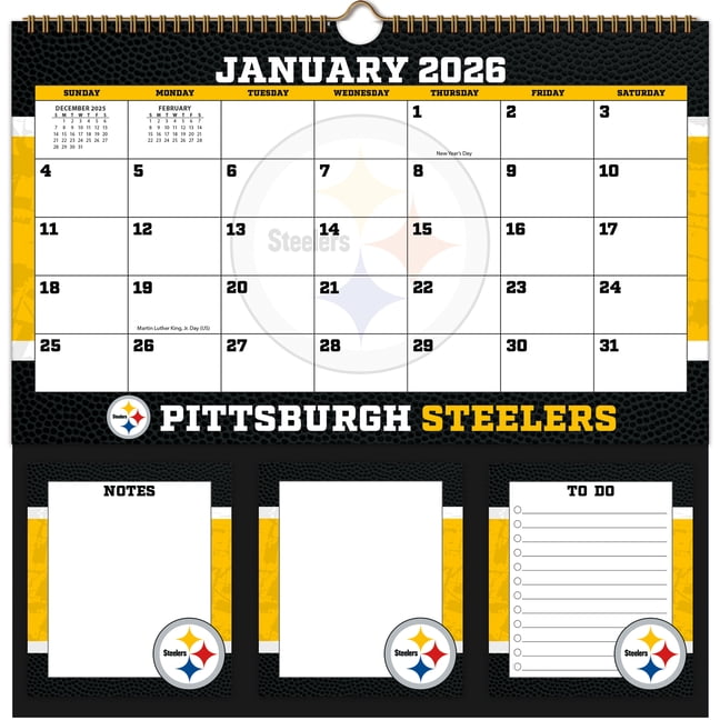 Pittsburgh Steelers 2026 Memomate Spiral Calendar, (Paperback