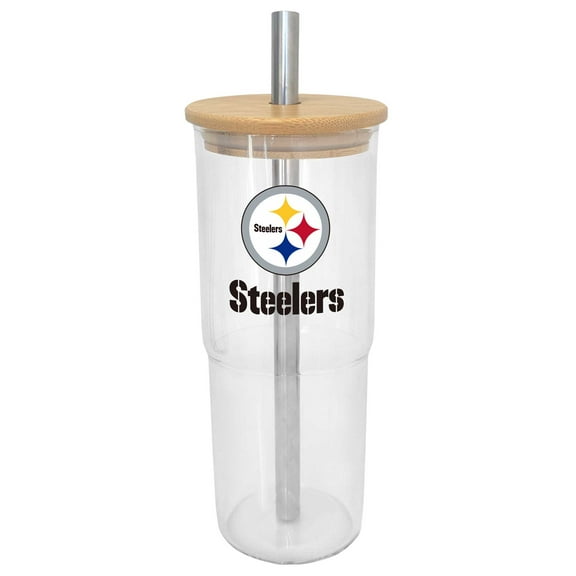 Pittsburgh Steelers 24oz. Glass Tumbler