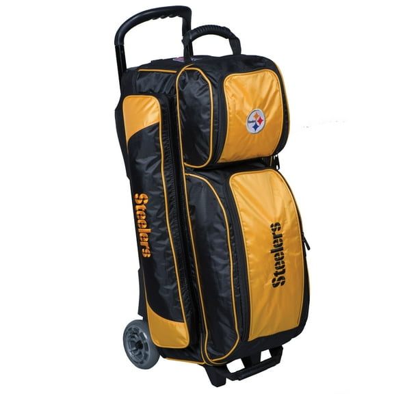 Gold Pittsburgh Steelers Triple Roller Bowling Bag