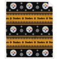 thumbnail image 1 of Pittsburgh Steelers 60'' x 70'' Holiday Gift Wrap Sherpa Flannel Fleece Blanket, 1 of 1