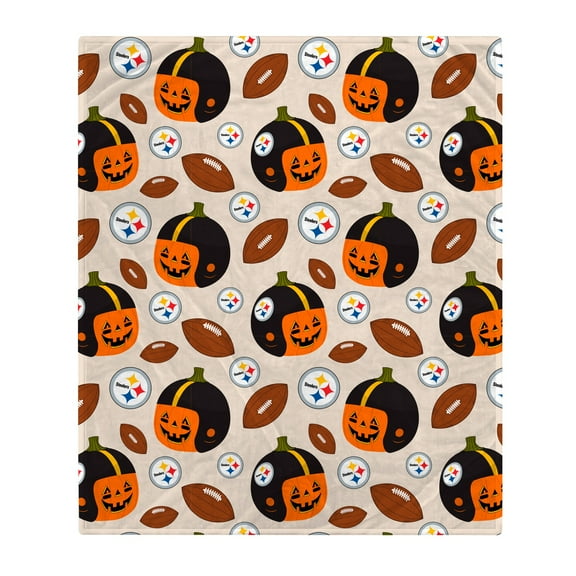 Pittsburgh Steelers 60" x 70" Pumpkin Helmet Corral Fleece Blanket