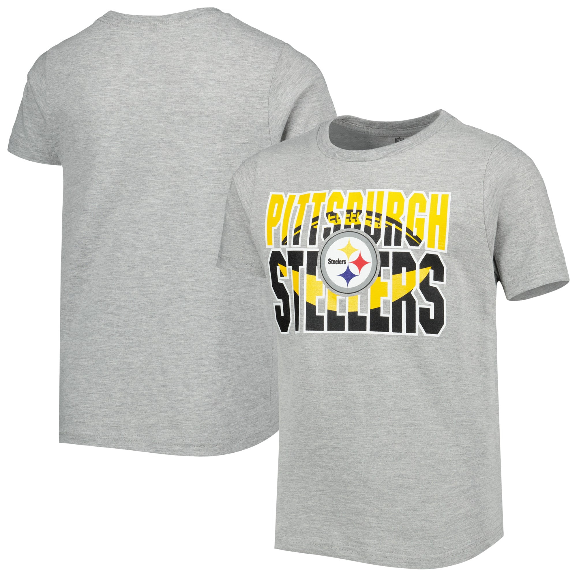 NFL Team Apparel Youth Pittsburgh Steelers Rash Guard Black T-Shirt