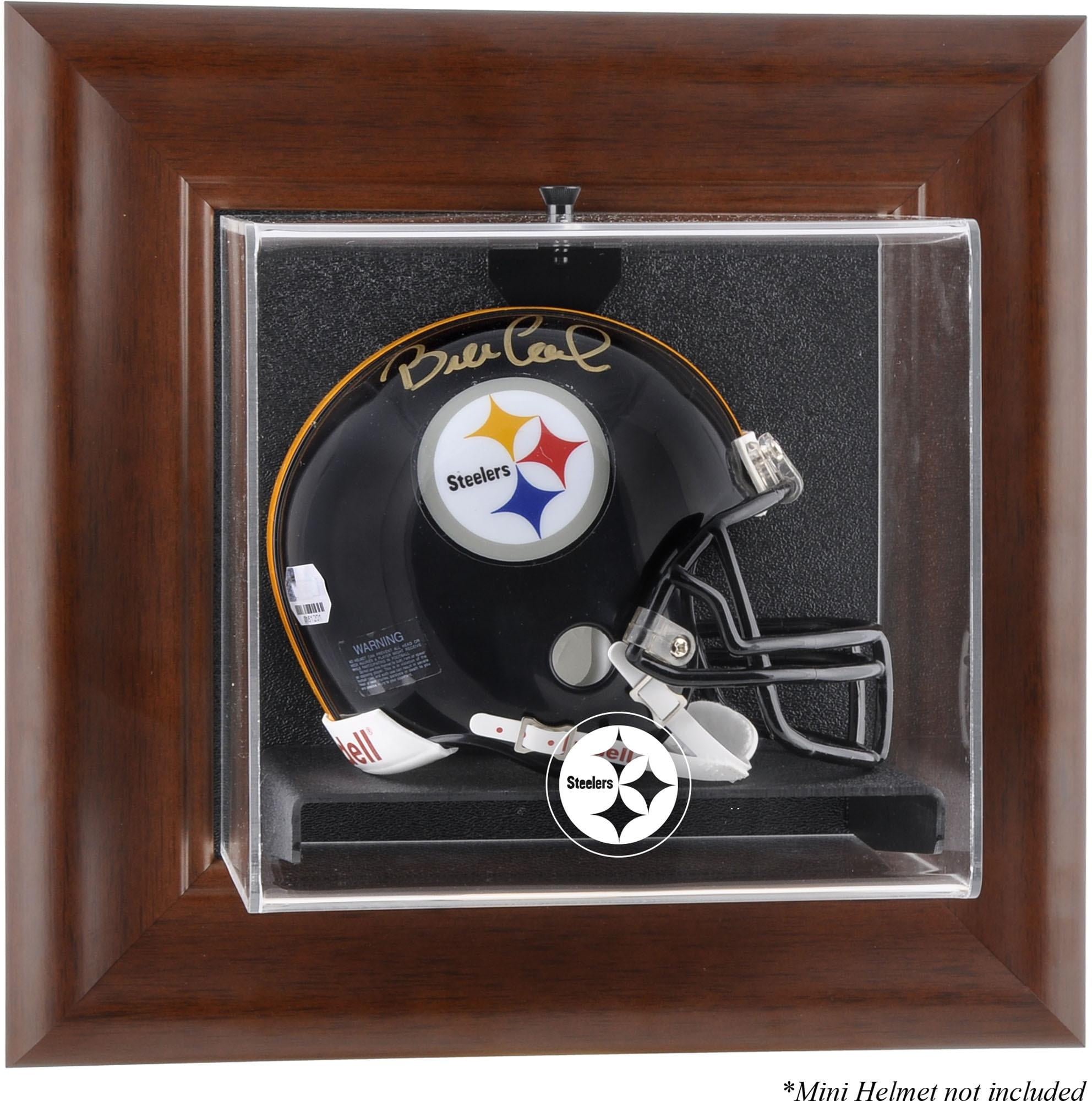 Pittsburgh Steelers Brown Mini Helmet Display Case