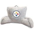 thumbnail image 1 of Pittsburgh Steelers Faux Fur Logo Backrest, 1 of 1