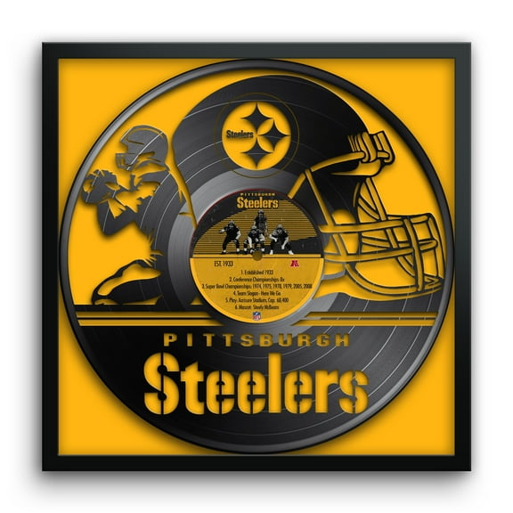 Pittsburgh Steelers Framed 13" x 13" Vinyl Record Art Print