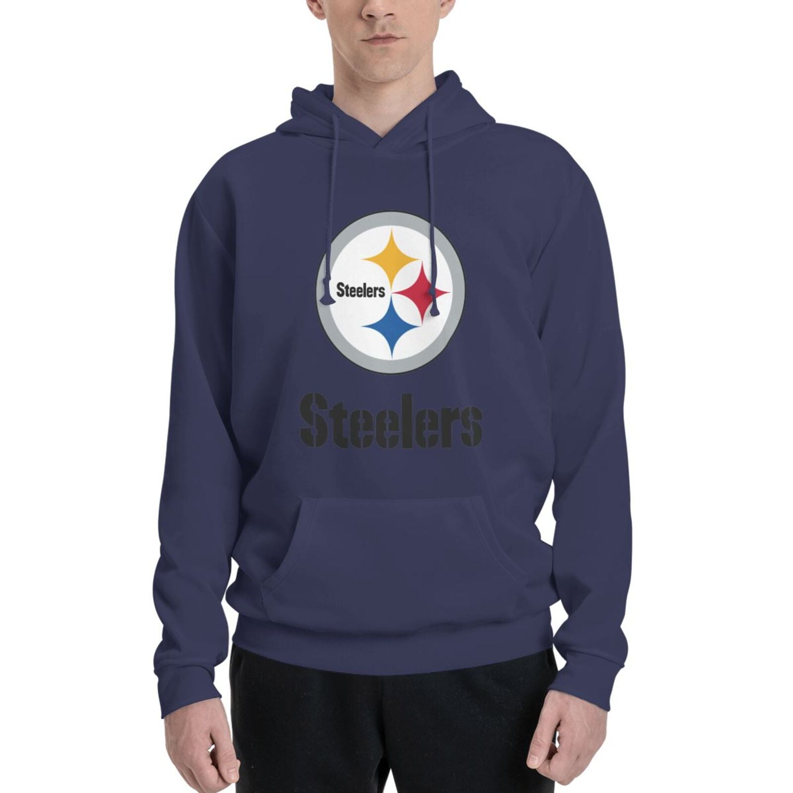 Pittsburgh-Steelers Men'S Fashion Novelty Pullover Fleece Hoodie Long ...
