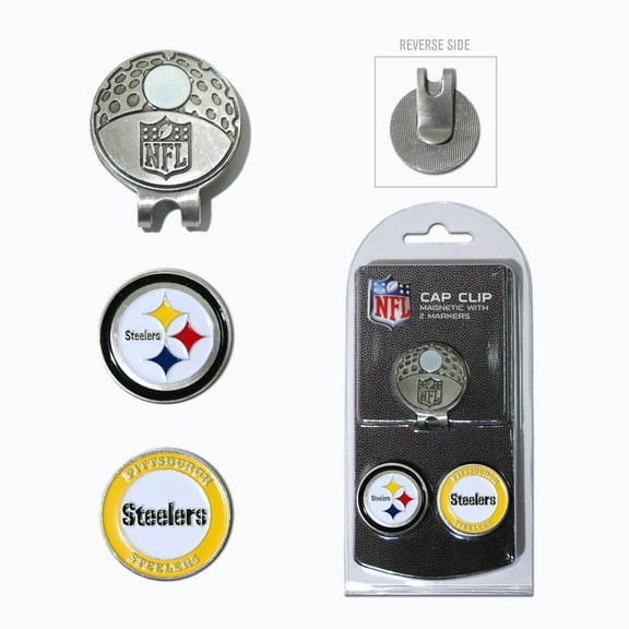 Pittsburgh Steelers Official NFL Golf Hat Clip Ball Marker Set Team Golf 32447