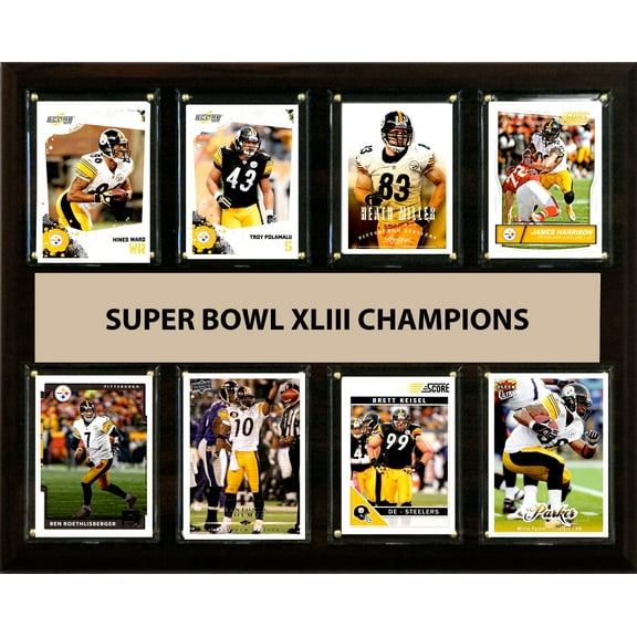 Pittsburgh Steelers Super Bowl XLIII Champions 12'' x 15'' Team Plaque