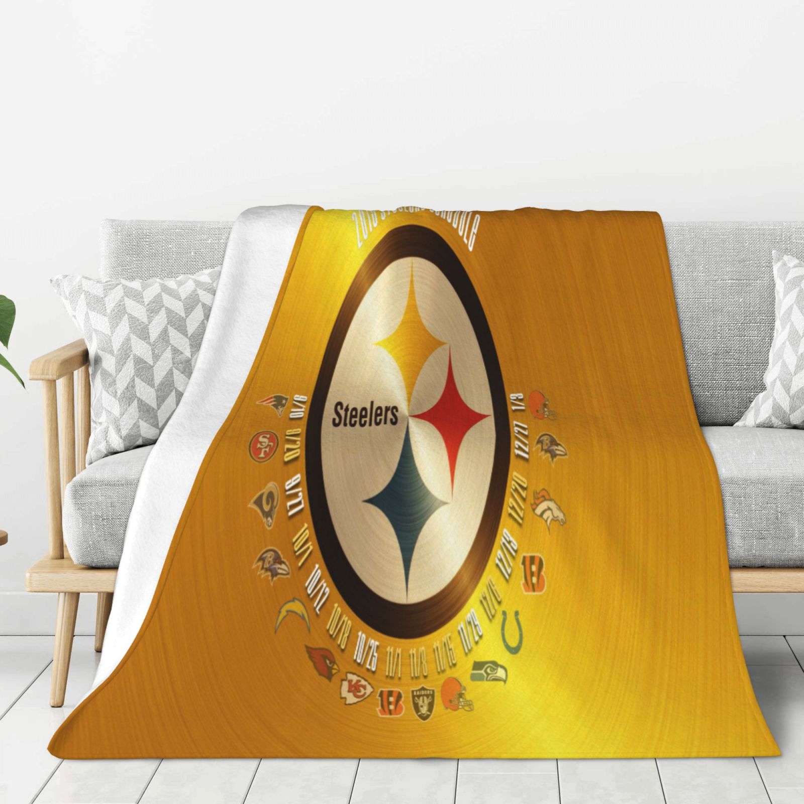 PittsburghSteelers Thicken Throw Blanket 80"X60" Ultra Soft Cozy Warm