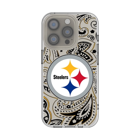 Pittsburgh Steelers iPhone Clear Paisley Design Case