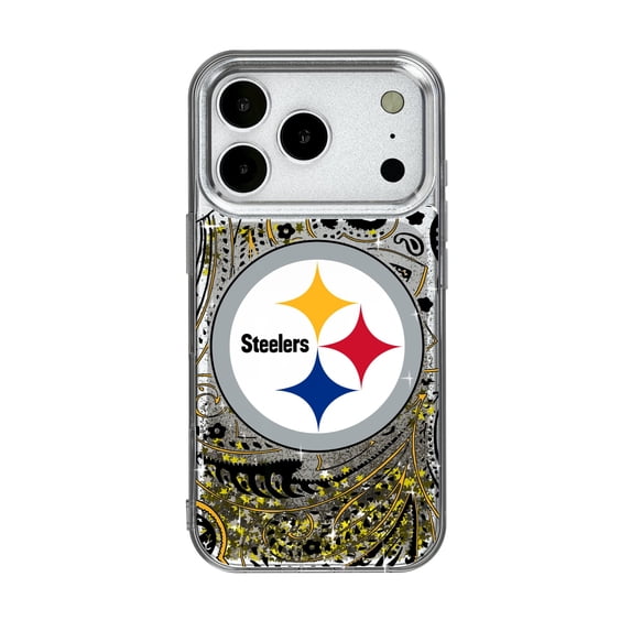 Pittsburgh Steelers iPhone Paisley Design Glitter Case