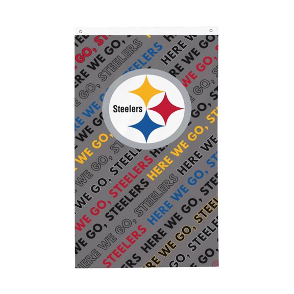 Pittsburgh Team Double Sided Flag 3x5ft Garden Hanging Flag Match Support Flag American Football Fan Home Decor Flag Football Fan Gift