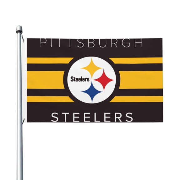 Pittsburgh Team Double Sided Flag 3x5ft Garden Hanging Flag Match Support Flag American Football Fan Home Decor Flag Football Fan Gift