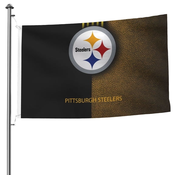 Pittsburgh Team Double-Sided Flag 5x8ft, Garden Hanging Flag, Game Support Flag, American Football Fan Home Decoration Flag, Competition Victory Flag, Large Flag