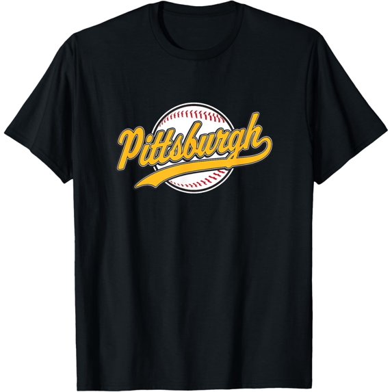Pittsburgh Tee Vintage Baseball Throwback Retro Design T-Shirt