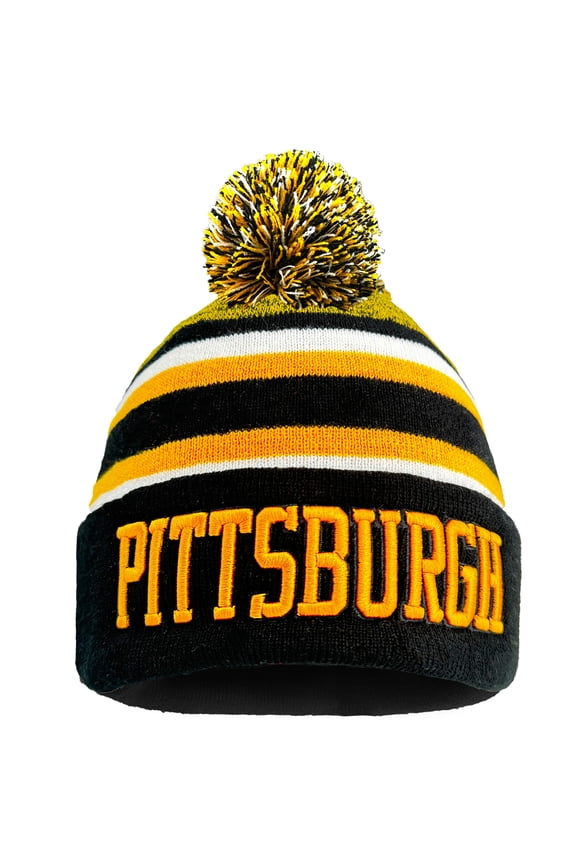 Pittsburgh Winter Cities Beanie Hat Football Knit Cap Sport Fans Fashion Toque for Gifts