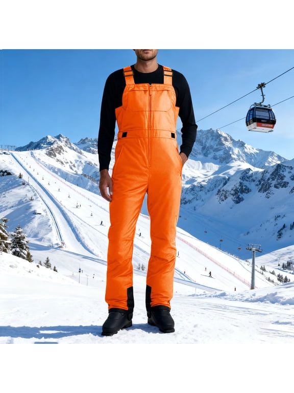 Pituace Mens Insulated Snow Bibs, Waterproof Winter Ski & Snowboarding Pants, Mens Overalls for Fishing Hunting Hiking