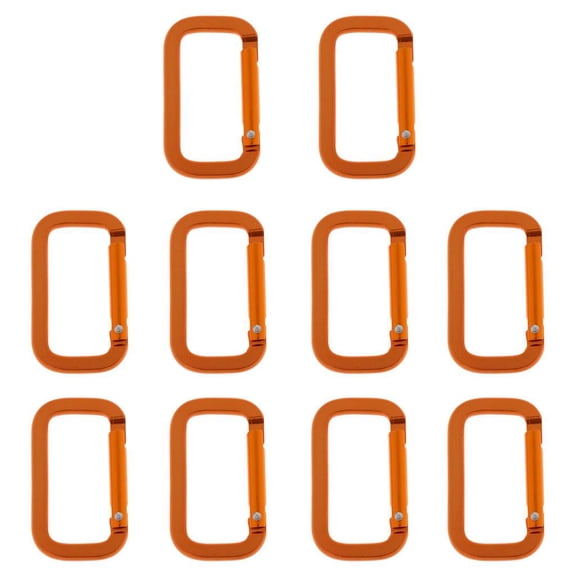 Pitycbo 10 Pieces Rectangle Alloy Carabiner Climbing Backpack Camping